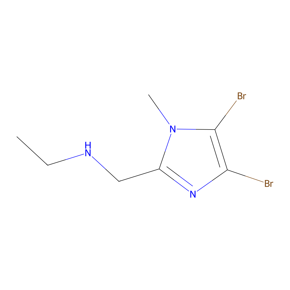 [(4,5-Dibromo-1-methyl-1H-imidazol-2-yl)methyl](ethyl)amine molecular structure, CAS 2092337-82-9