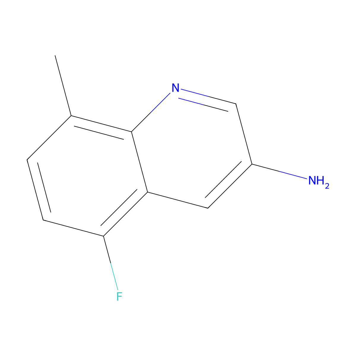 5-Fluoro-8-methylquinolin-3-amine molecular structure, CAS 2092339-19-8