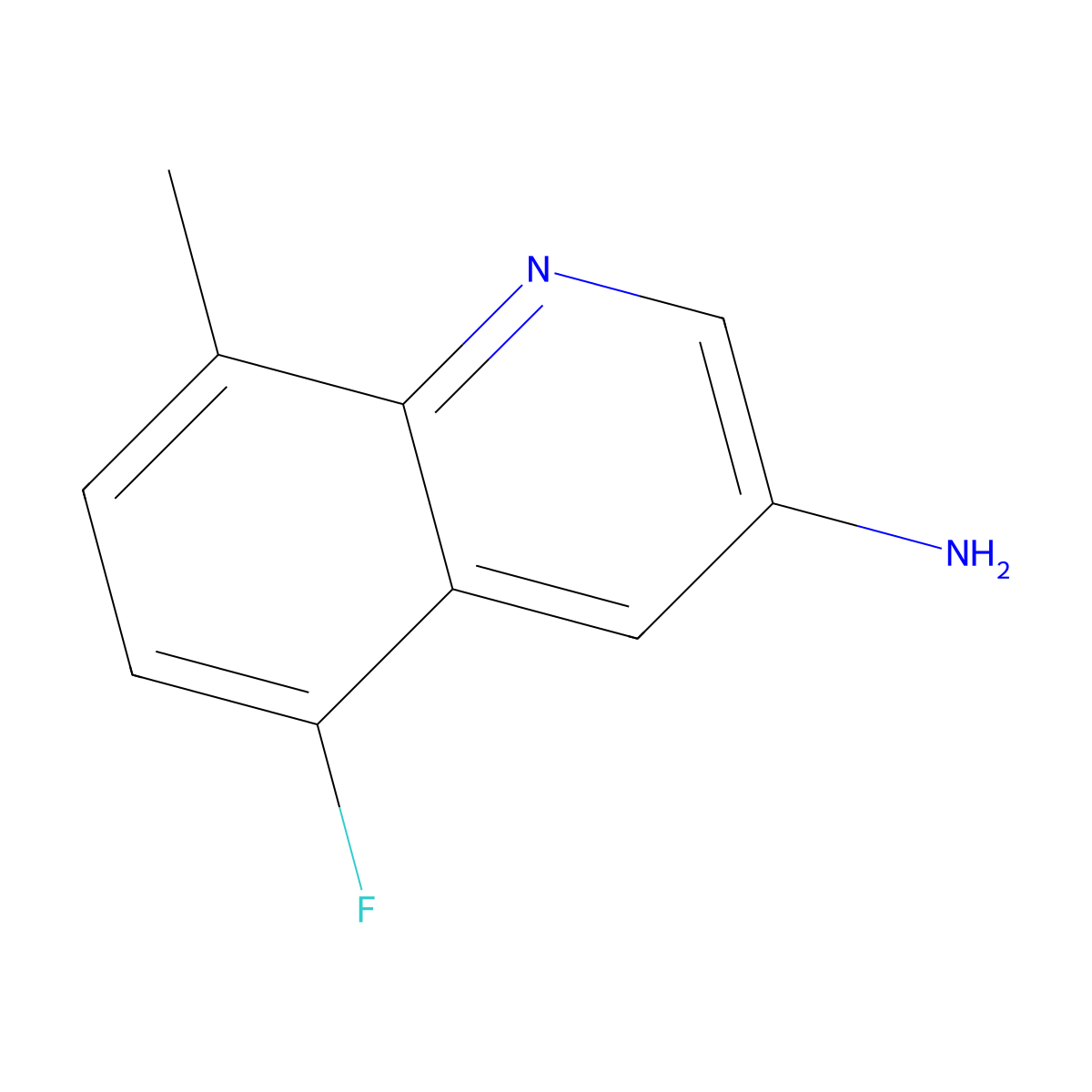 5-Fluoro-8-methylquinolin-3-amine molecular structure, CAS 2092339-19-8