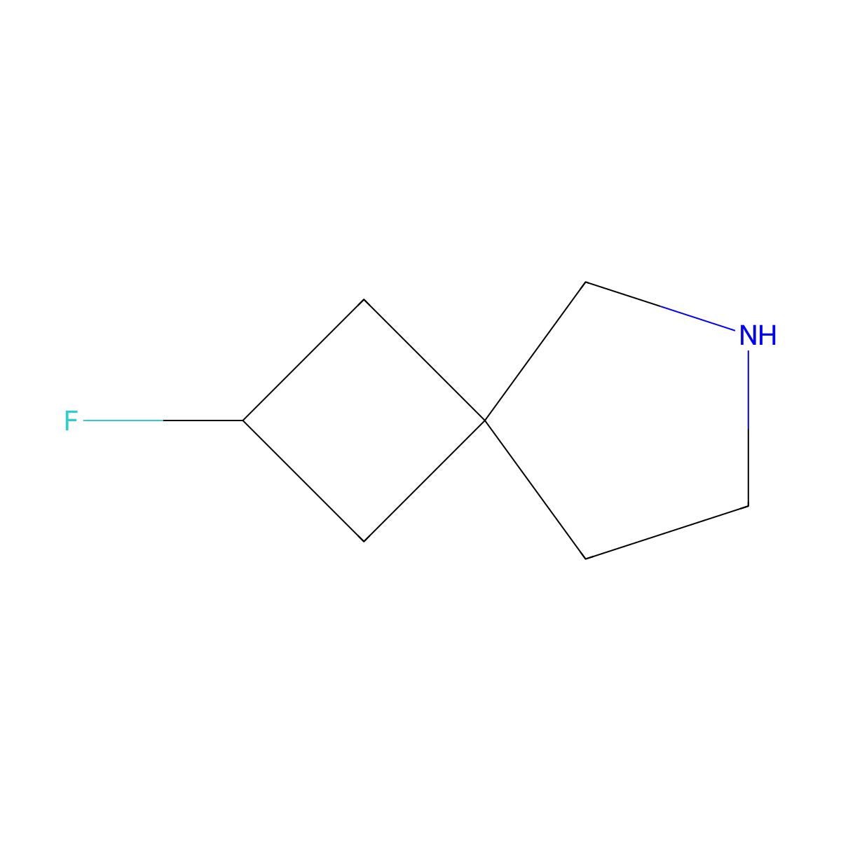 2-Fluoro-6-azaspiro[3.4]octane molecular structure, CAS 2092341-38-1