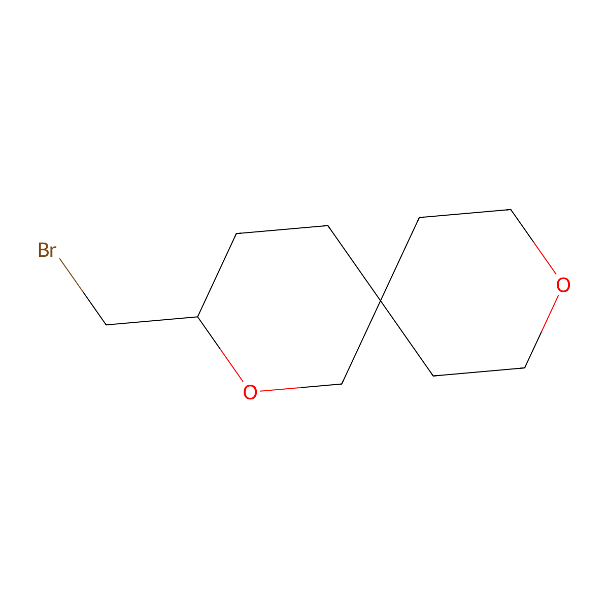 3-(Bromomethyl)-2,9-dioxaspiro[5.5]undecane molecular structure, CAS 2092356-64-2