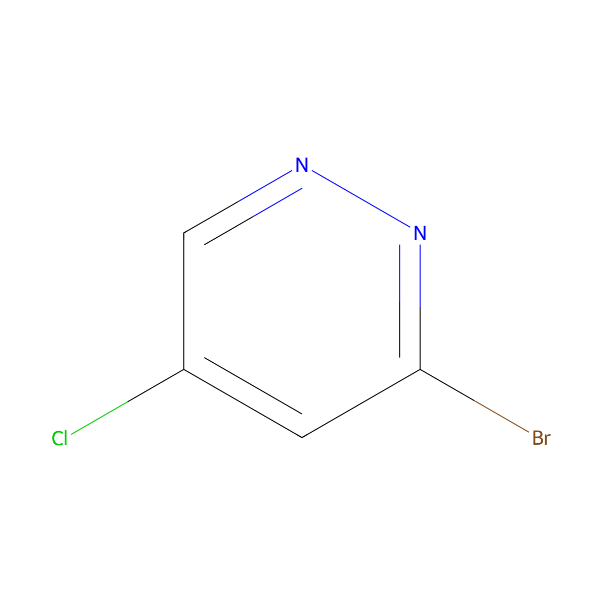 3-Bromo-5-chloropyridazine molecular structure, CAS 2092357-48-5