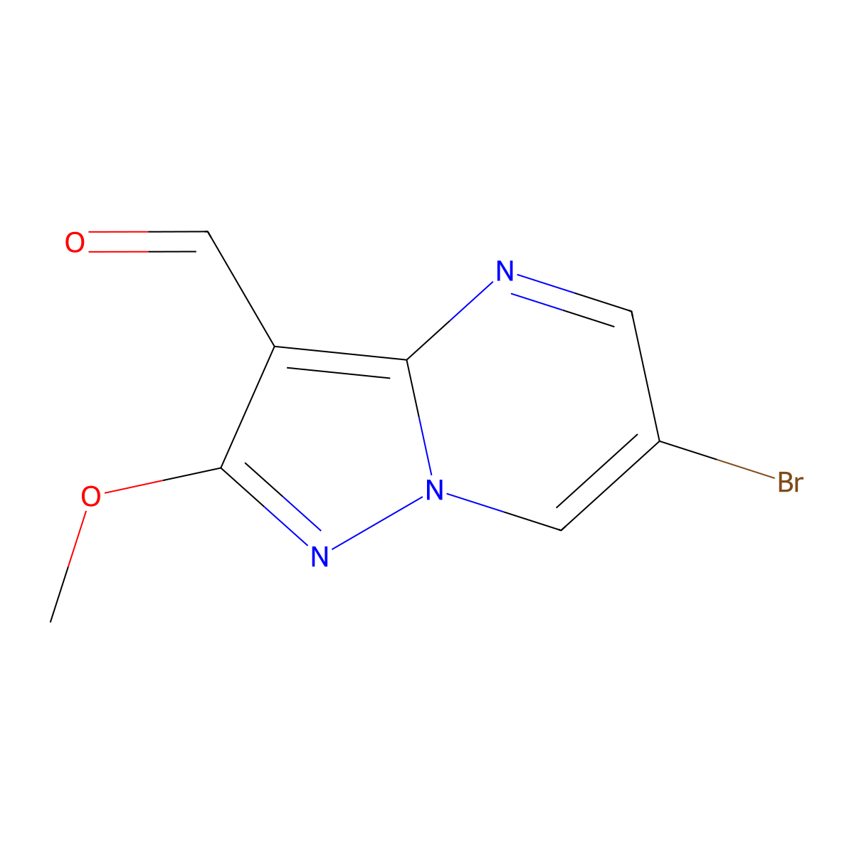 6-Bromo-2-methoxypyrazolo[1,5-a]pyrimidine-3-carbaldehyde molecular structure, CAS 2092361-66-3