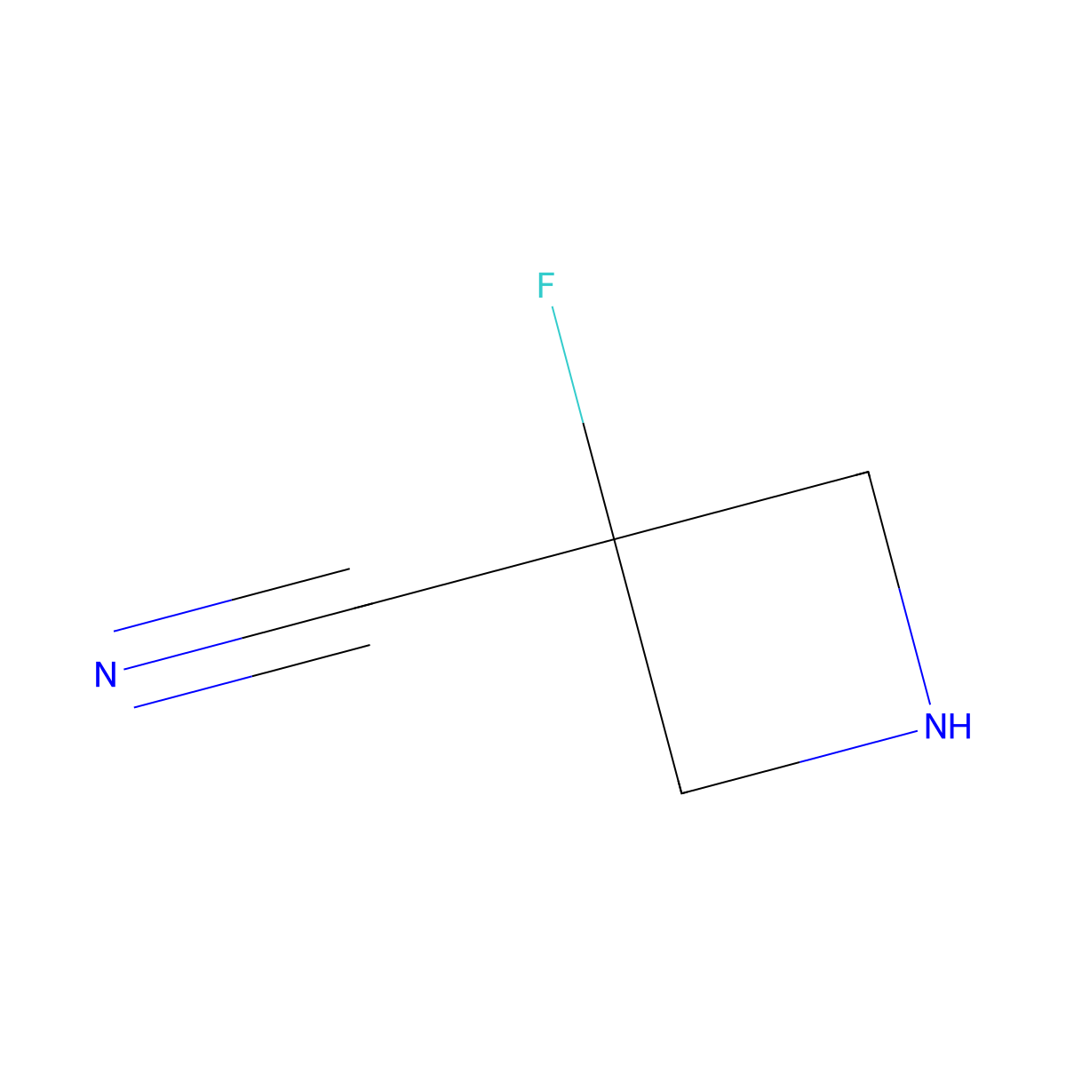 3-Fluoroazetidine-3-carbonitrile molecular structure, CAS 2092368-50-6