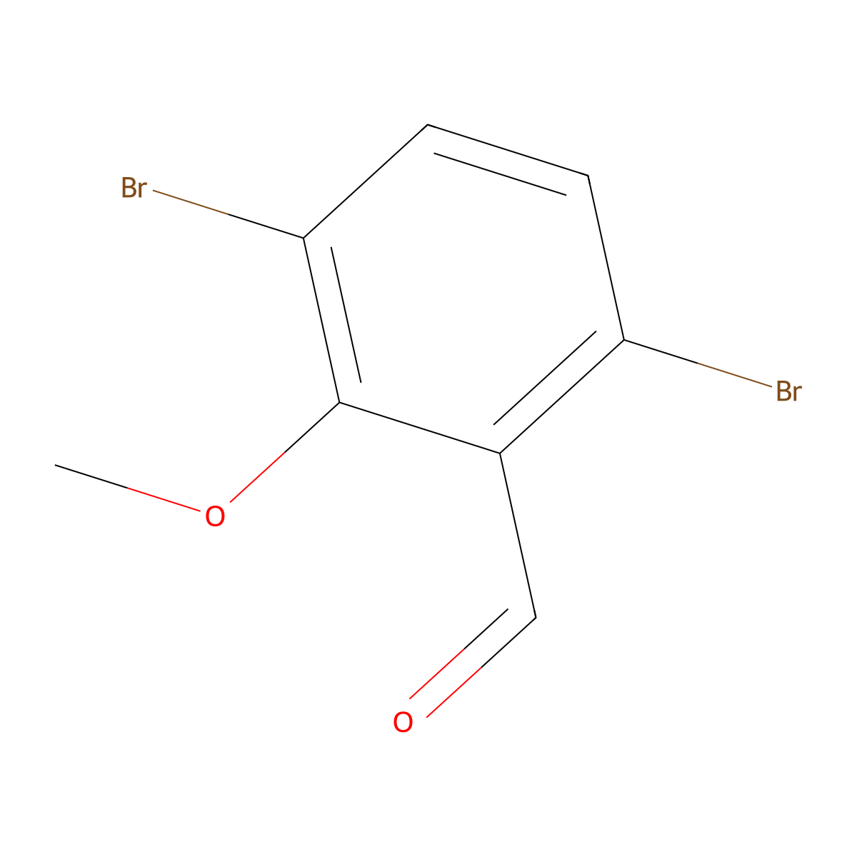 3,6-Dibromo-2-methoxybenzaldehyde molecular structure, CAS 2092373-59-4