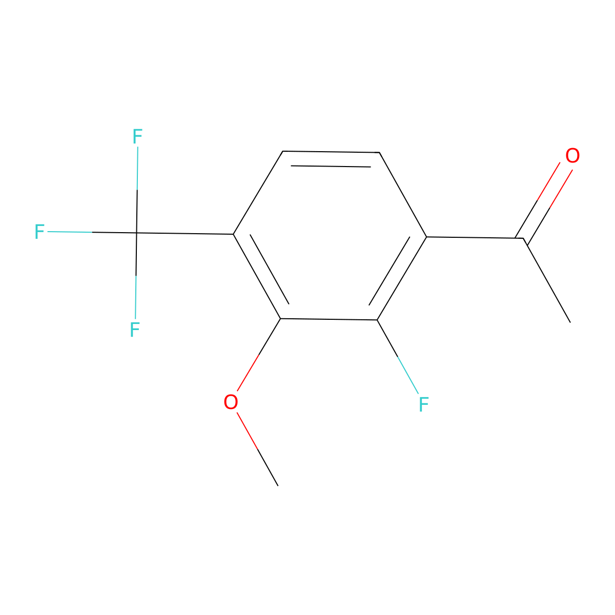 1-(2-Fluoro-3-methoxy-4-(trifluoromethyl)phenyl)ethanone molecular structure, CAS 2092373-94-7