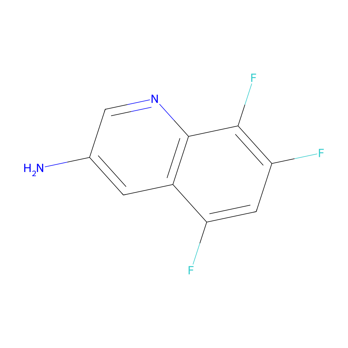 5,7,8-Trifluoroquinolin-3-amine molecular structure, CAS 2092377-38-1