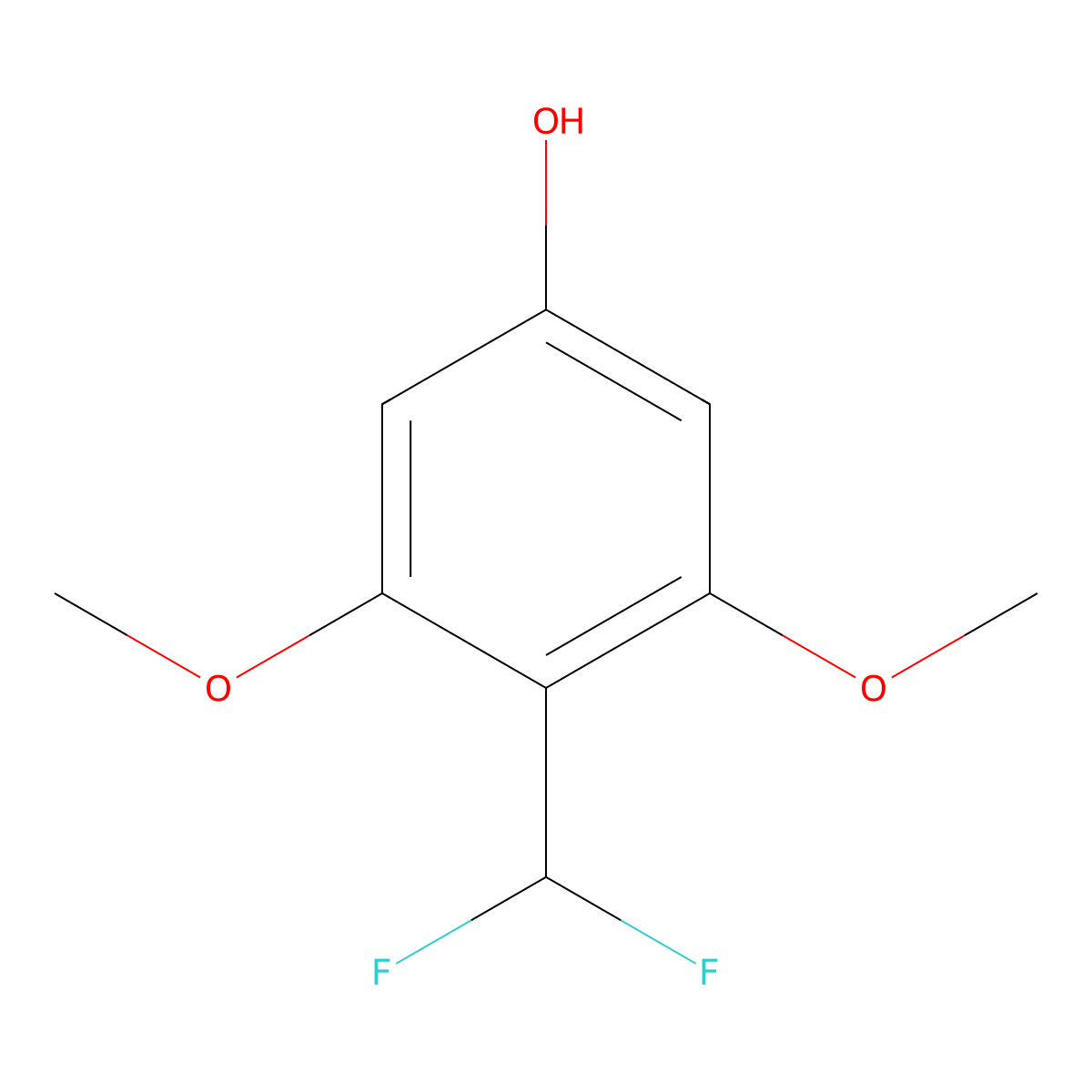 4-(Difluoromethyl)-3,5-dimethoxy-phenol molecular structure, CAS 2092380-84-0