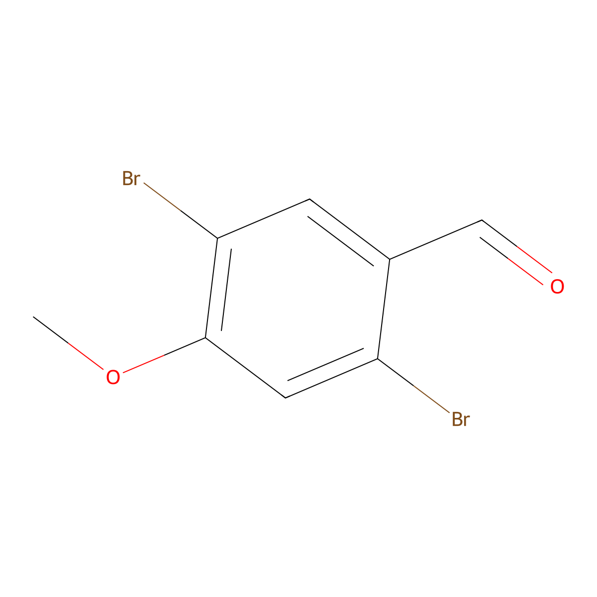 2,5-Dibromo-4-methoxybenzaldehyde molecular structure, CAS 2092382-19-7