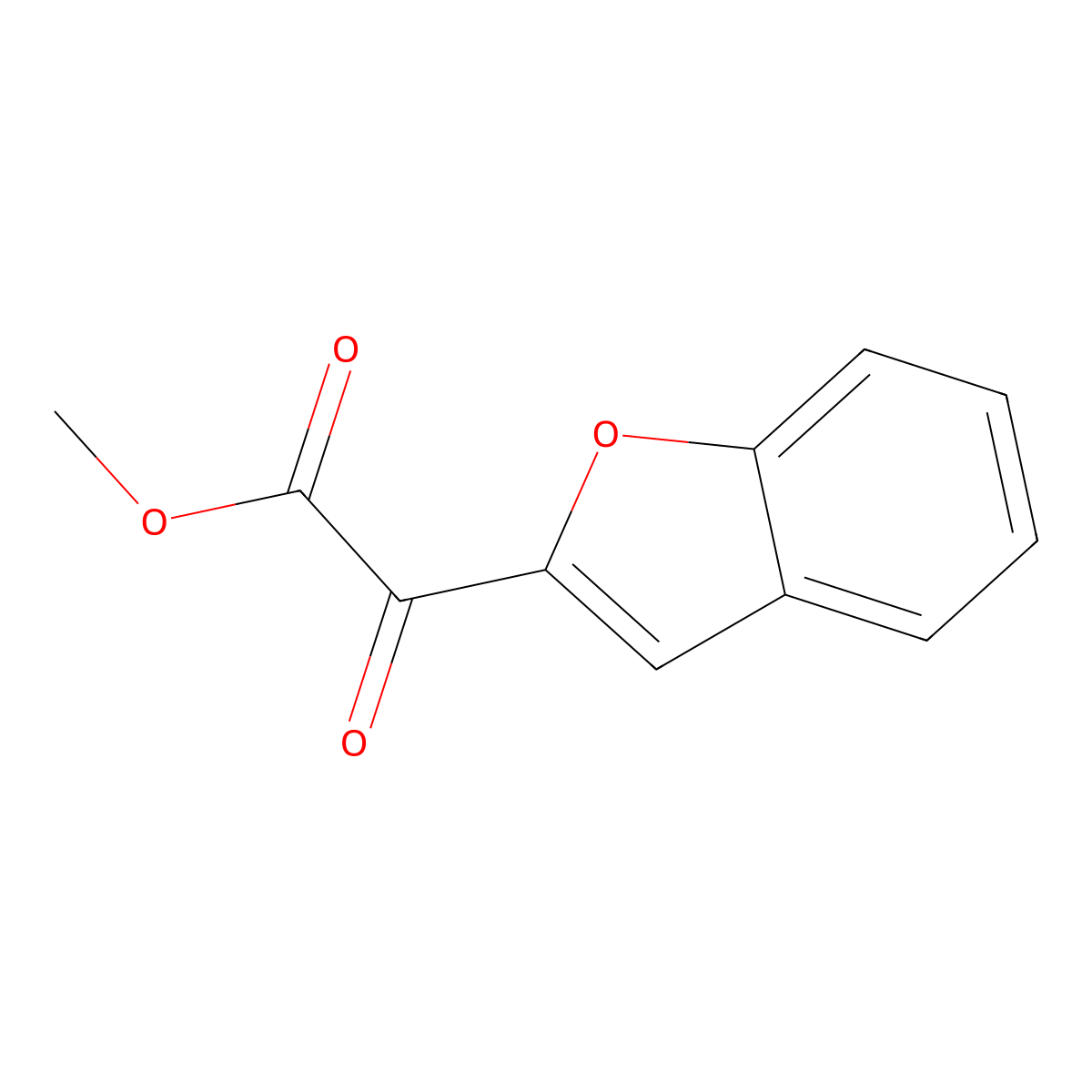 Methyl 2-(benzofuran-2-yl)-2-oxoacetate molecular structure, CAS 2092387-92-1