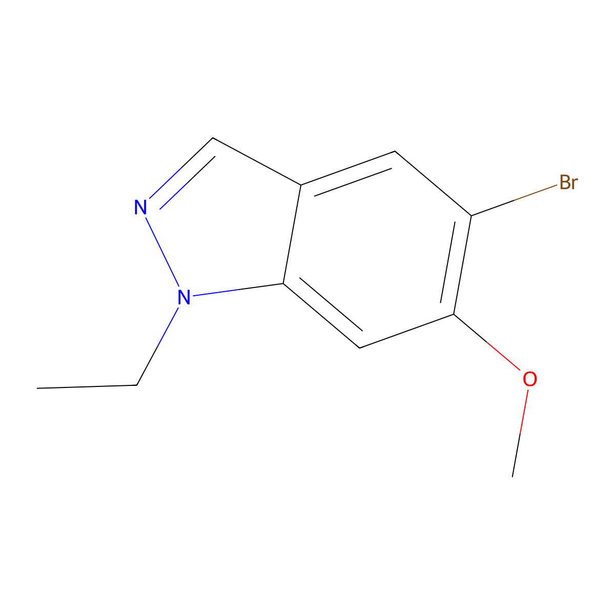 5-bromo-1-ethyl-6-methoxy-1H-Indazole molecular structure, CAS 2092392-57-7