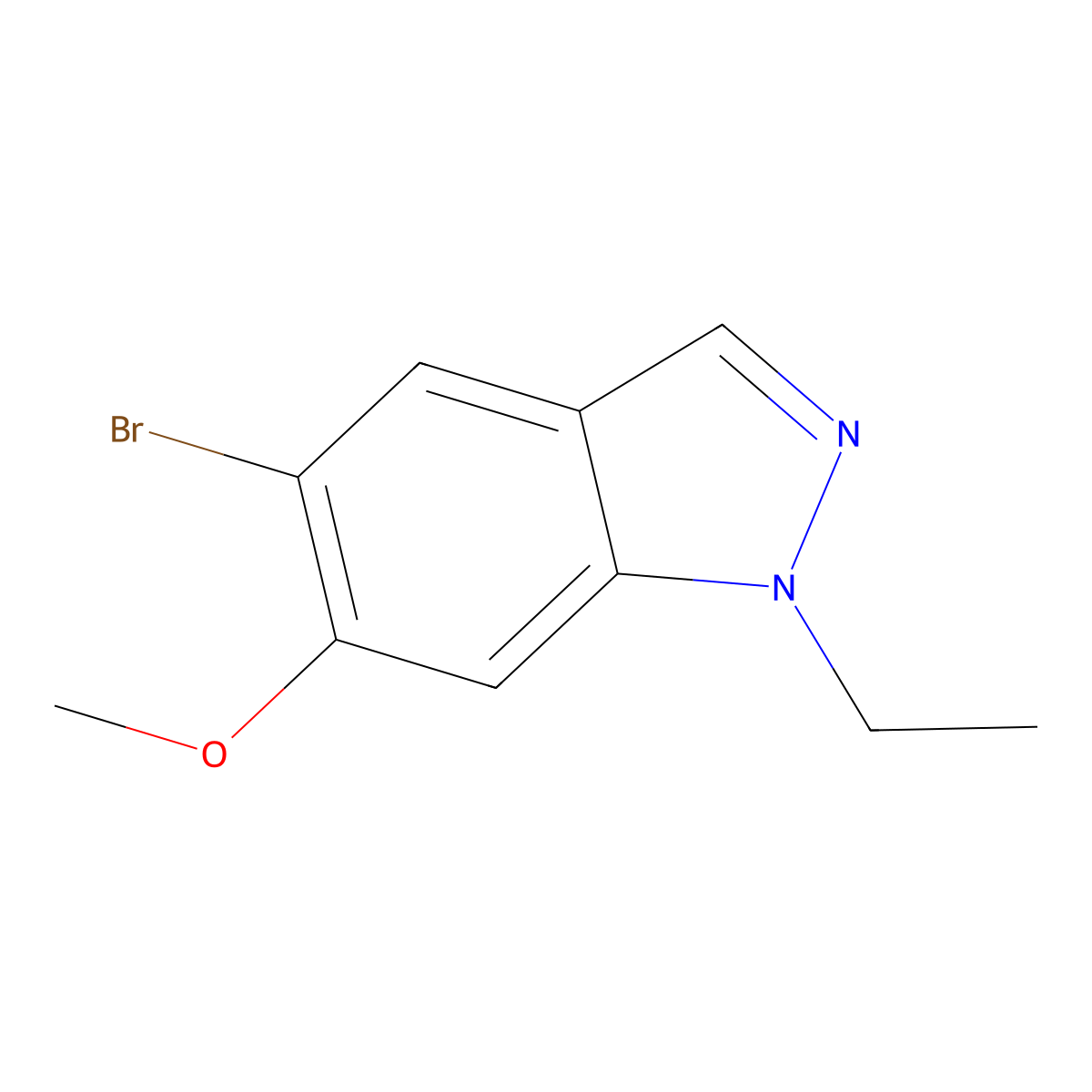 5-bromo-1-ethyl-6-methoxy-1H-Indazole molecular structure, CAS 2092392-57-7