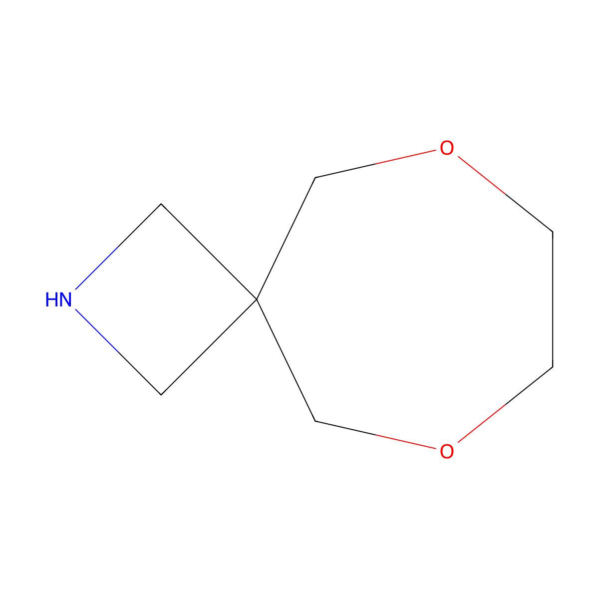 6,9-Dioxa-2-azaspiro[3.6]decane molecular structure, CAS 2092404-70-9