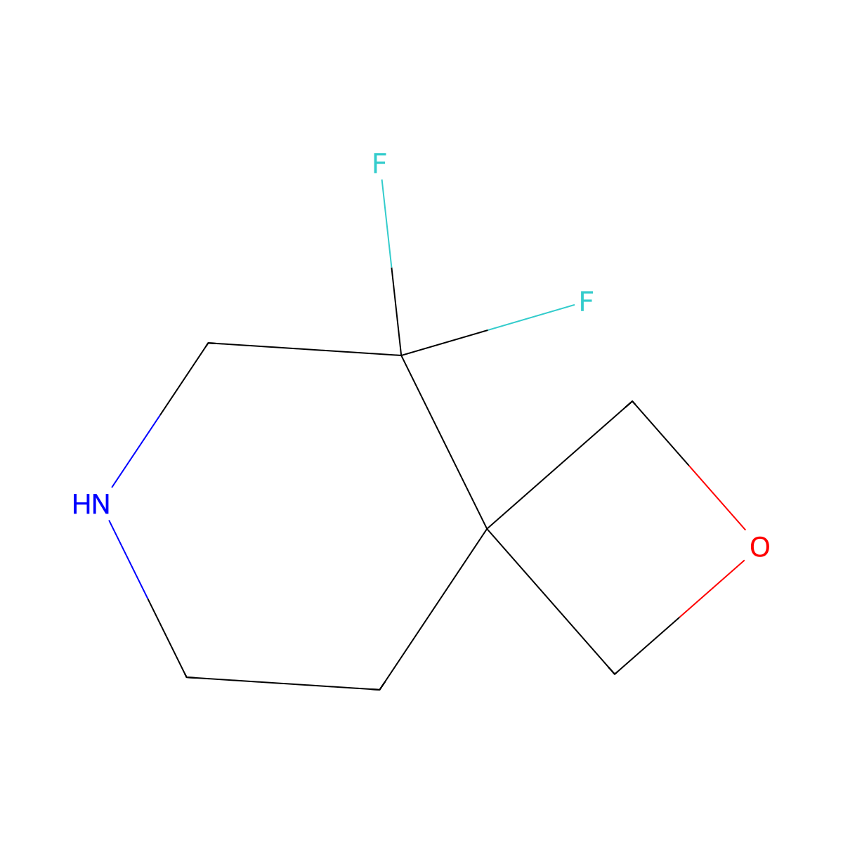 5,5-Difluoro-2-oxa-7-azaspiro[3.5]nonane molecular structure, CAS 2092404-74-3