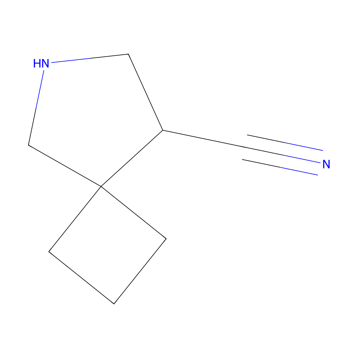 6-Azaspiro[3.4]octane-8-carbonitrile molecular structure, CAS 2092409-34-0