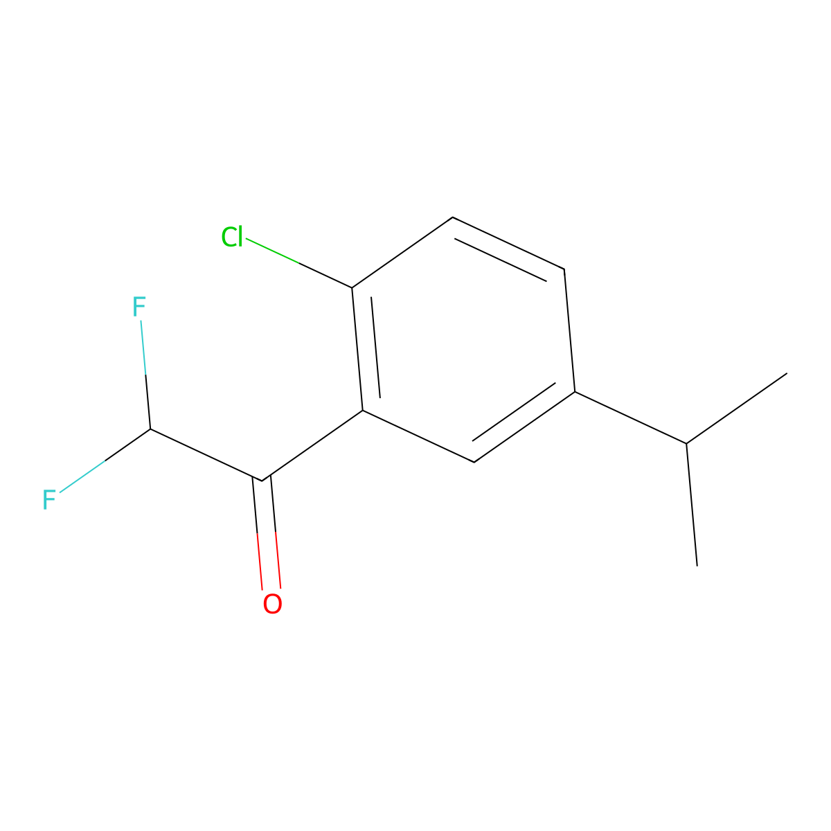 1-(2-Chloro-5-isopropylphenyl)-2,2-difluoroethanone molecular structure, CAS 2092410-88-1