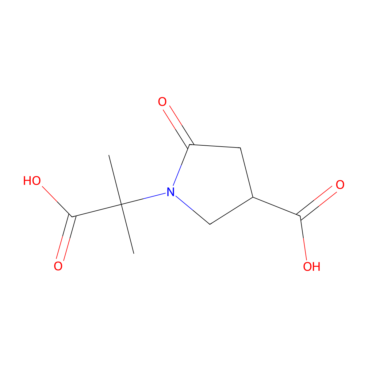 1-(1-Carboxy-1-methylethyl)-5-oxopyrrolidine-3-carboxylic acid molecular structure, CAS 2092417-61-1