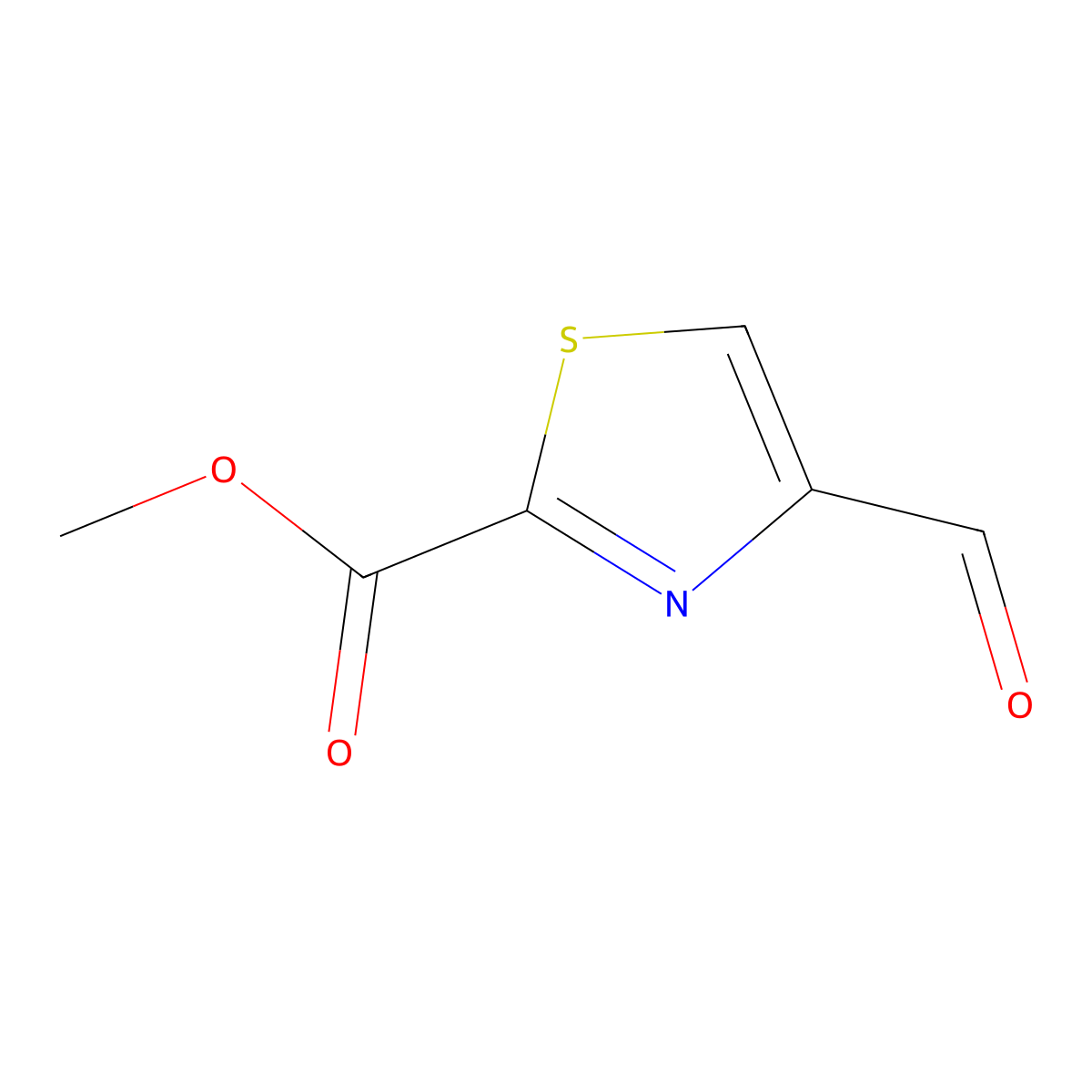 Methyl 4-formyl-1,3-thiazole-2-carboxylate molecular structure, CAS 2092419-90-2