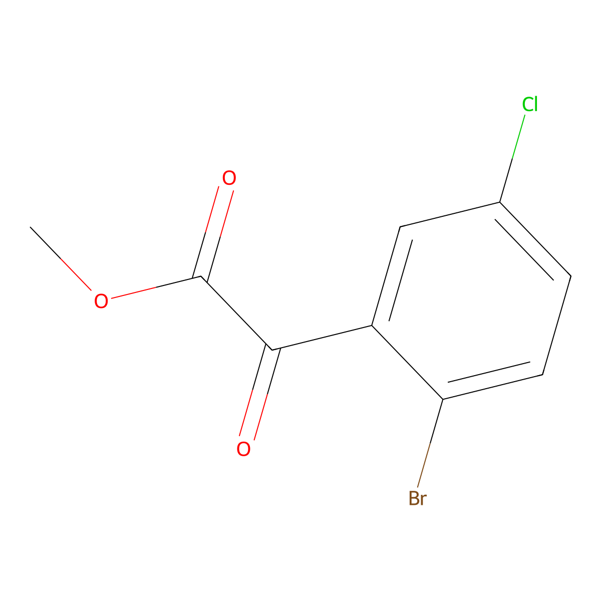 Methyl 2-bromo-5-chloro-alpha-oxobenZeneacetate molecular structure, CAS 2092427-31-9