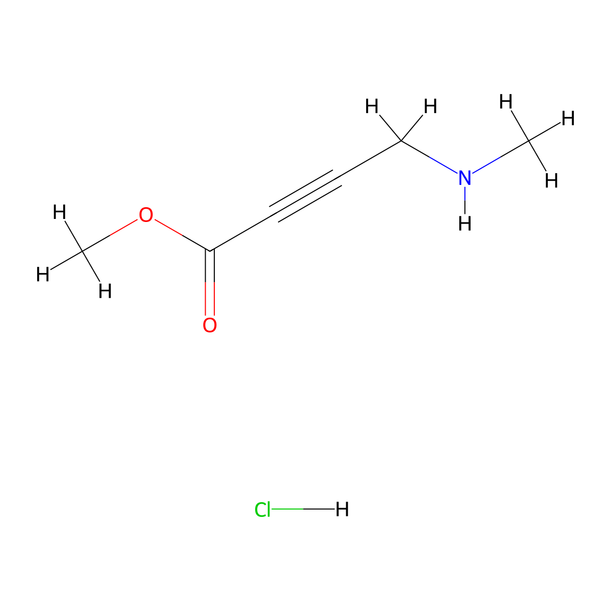 Methyl4-(methylamino)but-2-ynoatehydrochloride molecular structure, CAS 2092427-83-1