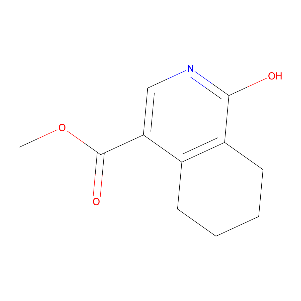 Methyl 1-hydroxy-5,6,7,8-tetrahydroisoquinoline-4-carboxylate molecular structure, CAS 2092431-08-6