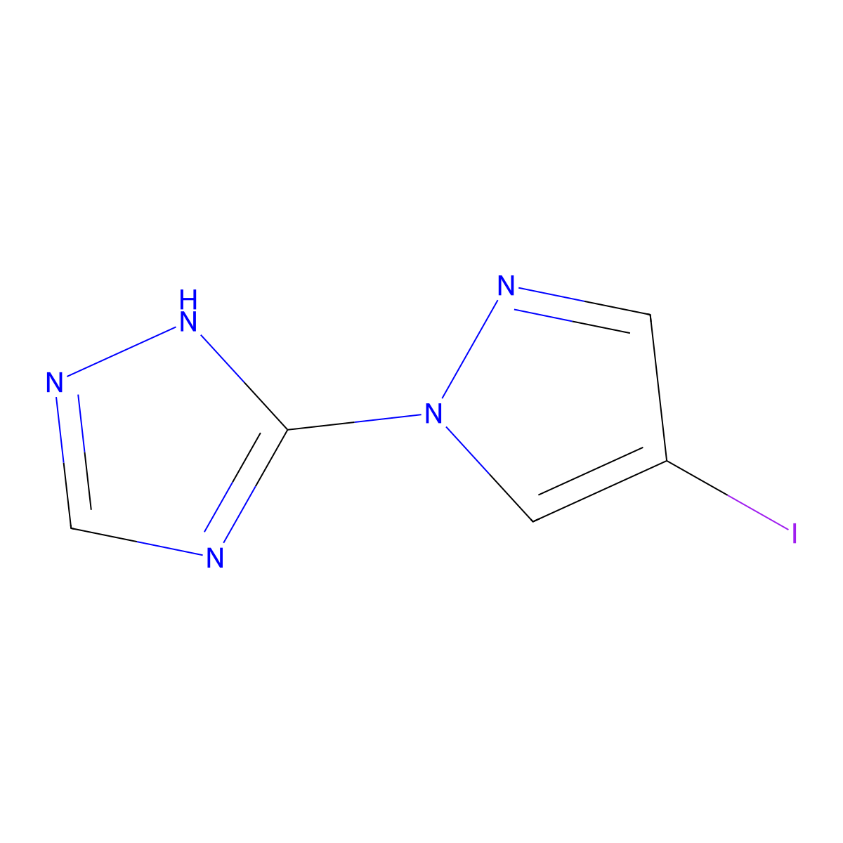 3-(4-Iodo-1h-pyrazol-1-yl)-1h-1,2,4-triazole molecular structure, CAS 2092431-39-3