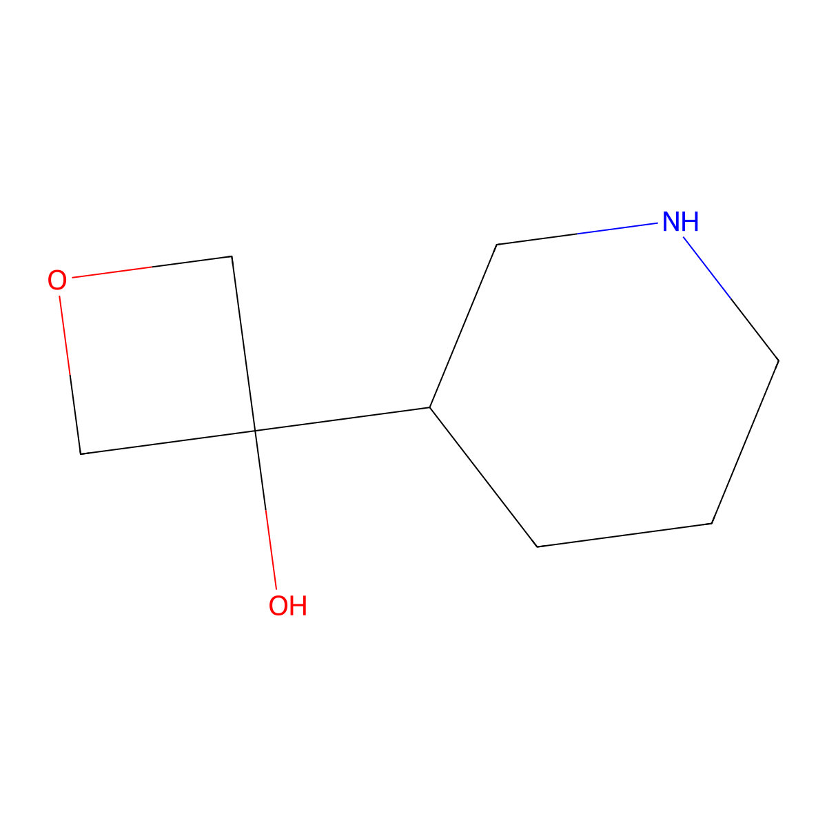 3-(Piperidin-3-yl)oxetan-3-ol molecular structure, CAS 2092434-70-1