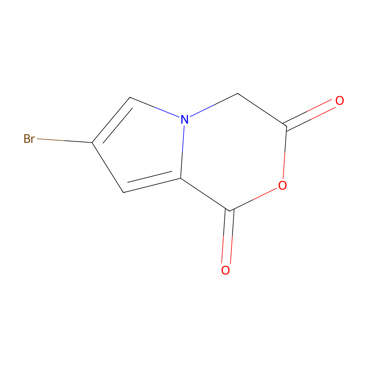 7-bromo-1H,3H,4H-pyrrolo[2,1-c][1,4]oxazine-1,3-dione molecular structure, CAS 2092438-66-7