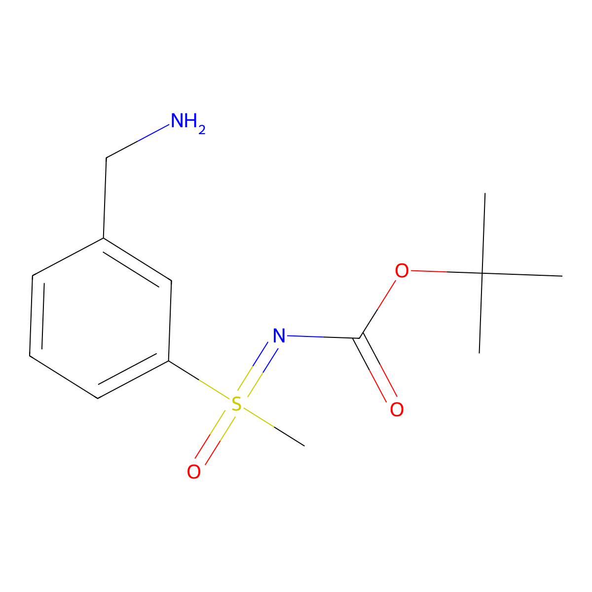 tert-butyl N-{[3-(aminomethyl)phenyl](methyl)oxo-lambda6-sulfanylidene}carbamate molecular structure, CAS 2092444-08-9