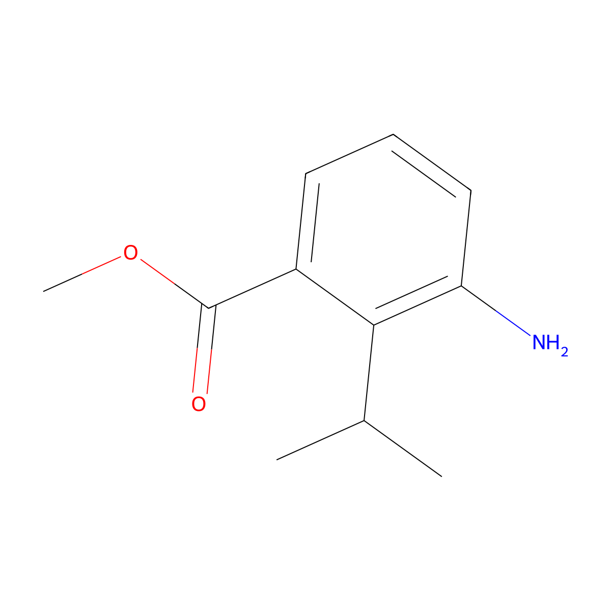 Methyl 3-amino-2-isopropylbenzoate molecular structure, CAS 2092454-47-0