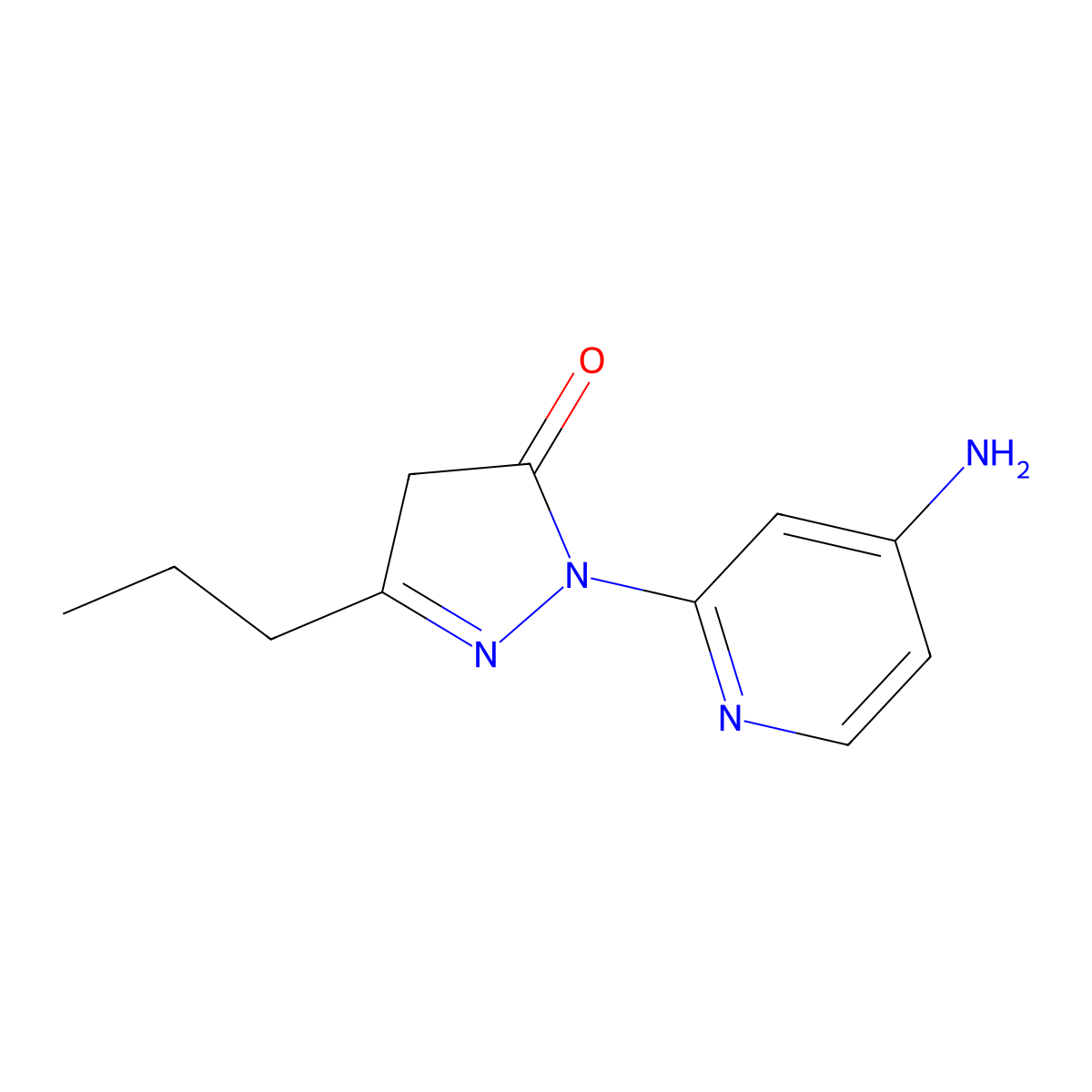 1-(4-Aminopyridin-2-yl)-3-propyl-4,5-dihydro-1H-pyrazol-5-one molecular structure, CAS 2092459-59-9