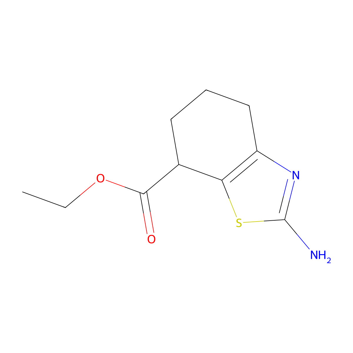 Ethyl 2-amino-4,5,6,7-tetrahydro-1,3-benzothiazole-7-carboxylate molecular structure, CAS 2092460-32-5