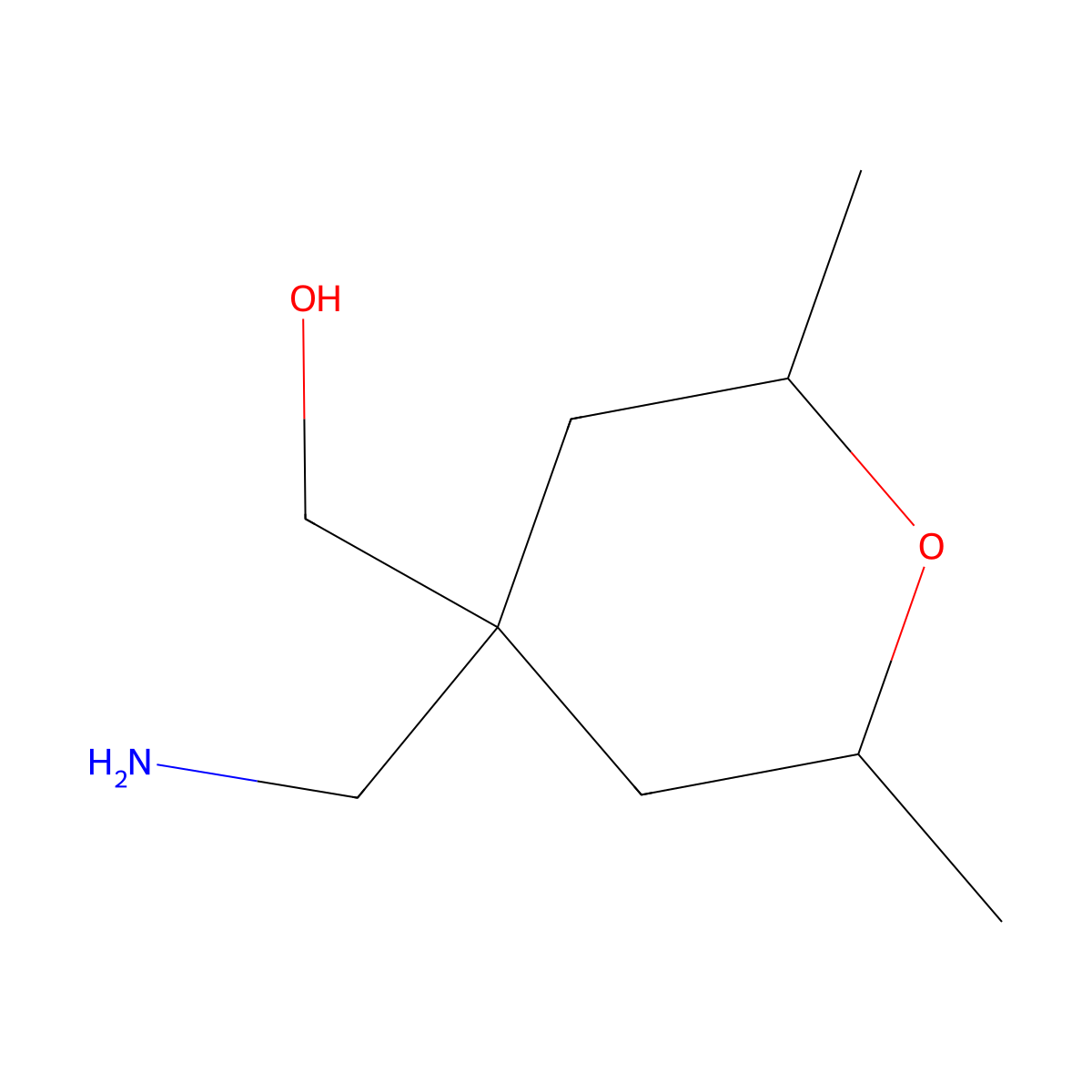 [4-(Aminomethyl)-2,6-dimethyloxan-4-yl]methanol molecular structure, CAS 2092462-00-3