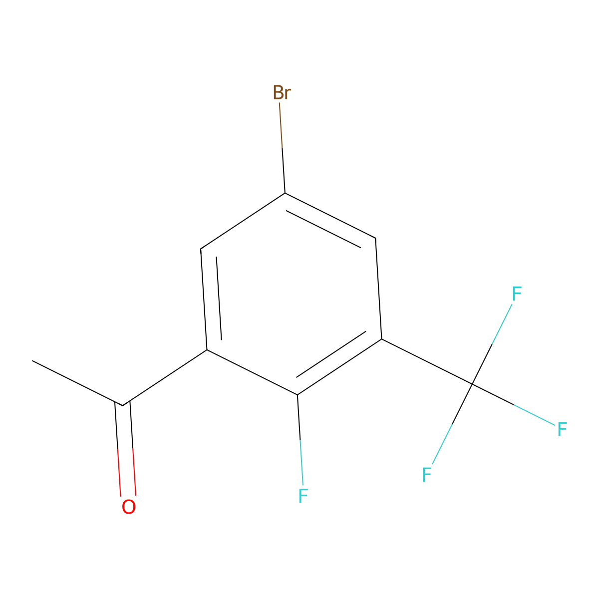 1-[5-Bromo-2-fluoro-3-(trifluoromethyl)phenyl]ethanone molecular structure, CAS 2092468-17-0