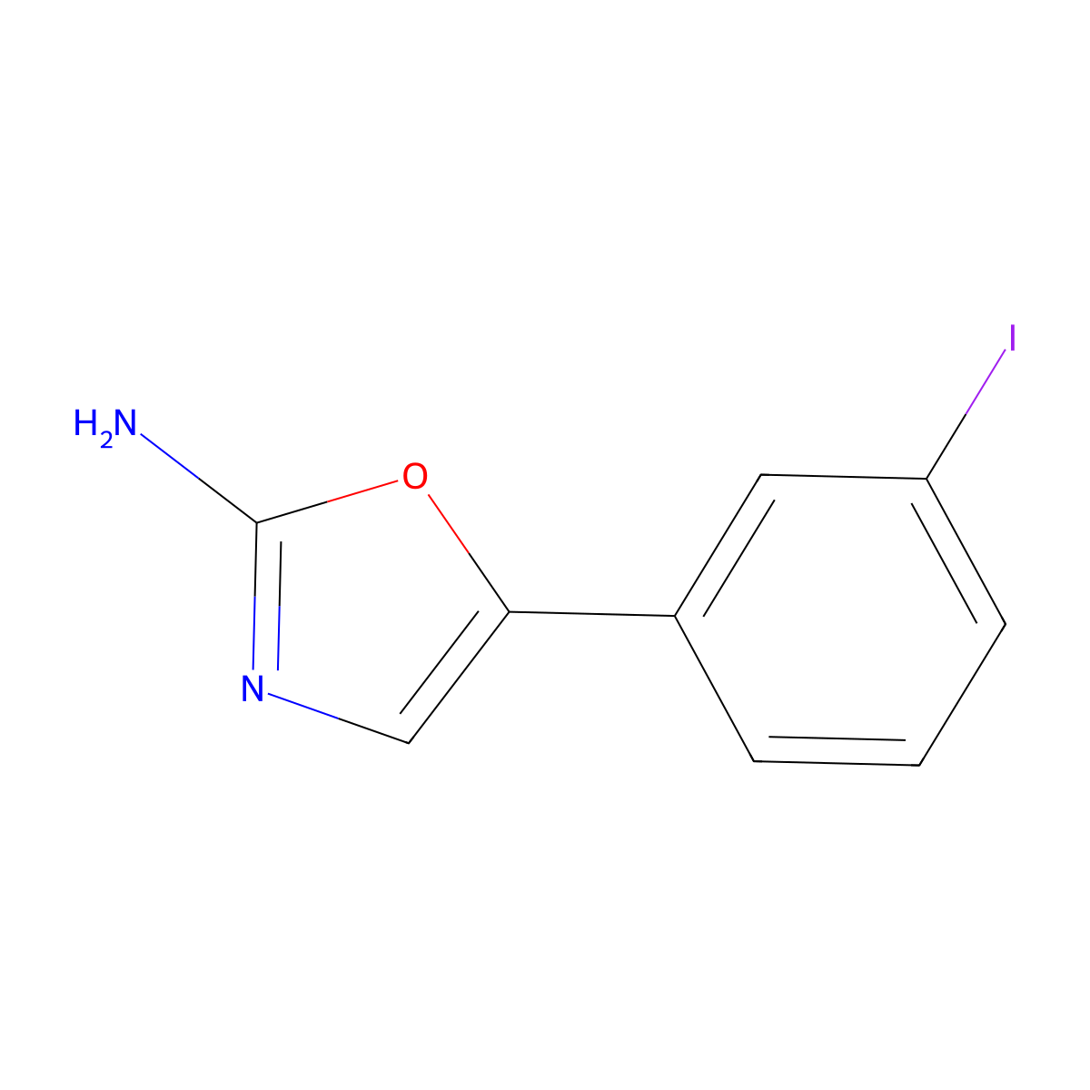 5-(3-Iodophenyl)oxazol-2-amine molecular structure, CAS 2092484-74-5
