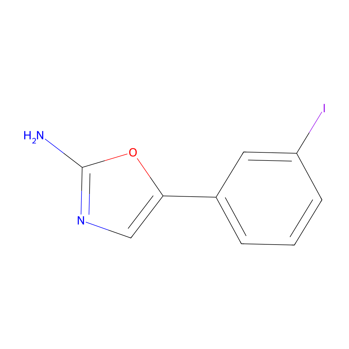 5-(3-Iodophenyl)oxazol-2-amine molecular structure, CAS 2092484-74-5