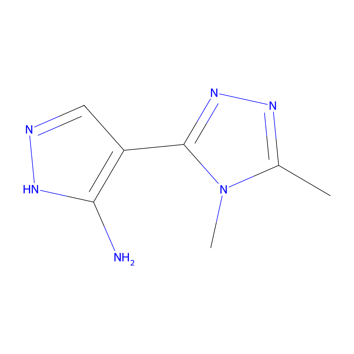 4-(4,5-Dimethyl-4h-1,2,4-triazol-3-yl)-1h-pyrazol-5-amine molecular structure, CAS 2092486-59-2