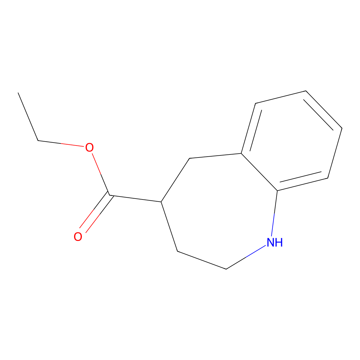 ethyl 2,3,4,5-tetrahydro-1H-1-benzazepine-4-carboxylate molecular structure, CAS 2092487-96-0