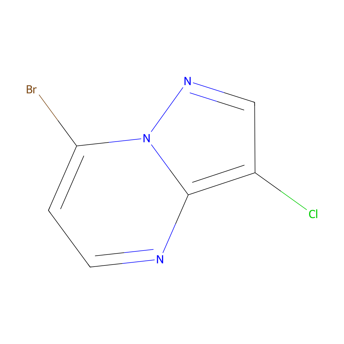7-Bromo-3-chloropyrazolo(1,5-a)pyrimidine molecular structure, CAS 2092491-46-6