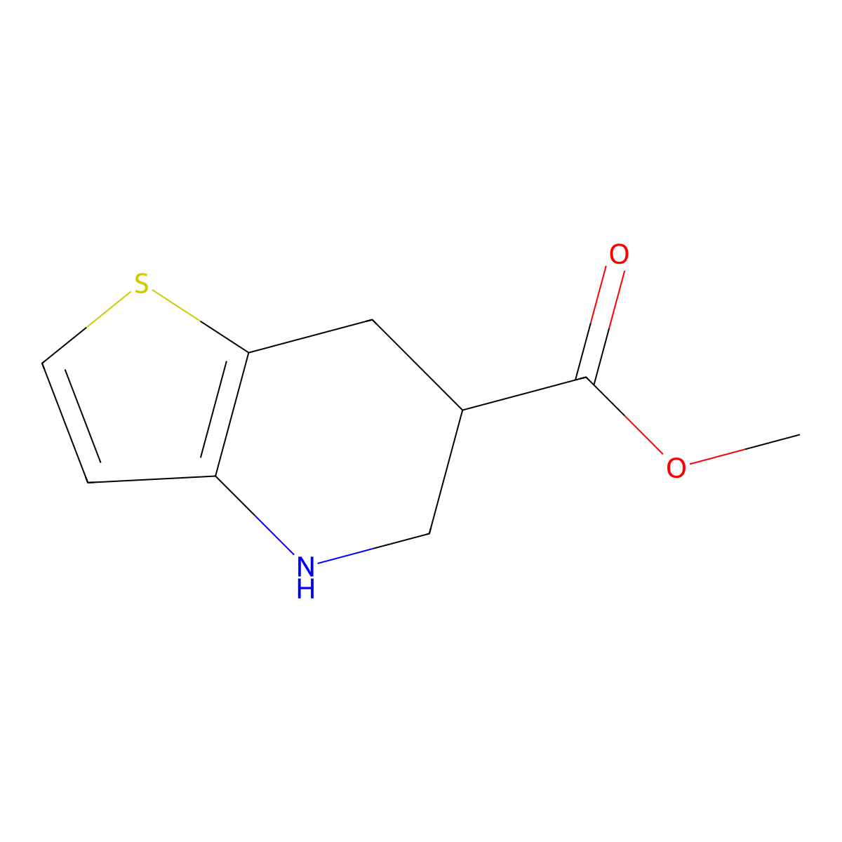 methyl 4H,5H,6H,7H-thieno[3,2-b]pyridine-6-carboxylate molecular structure, CAS 2092493-99-5