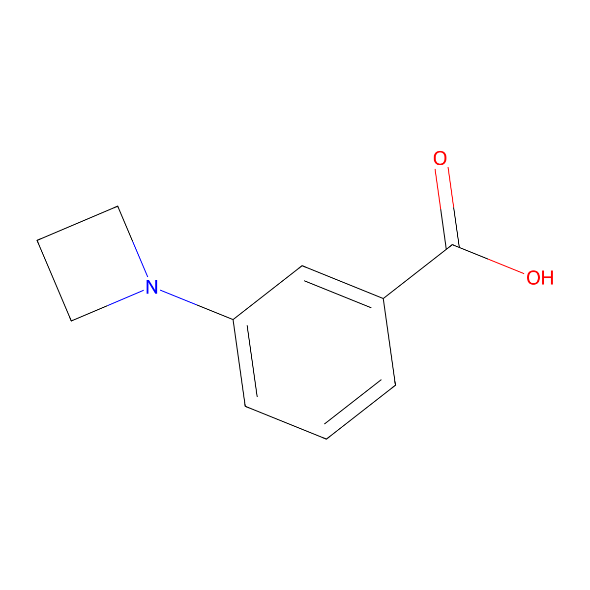 3-(Azetidin-1-yl)benzoic acid molecular structure, CAS 2092495-89-9