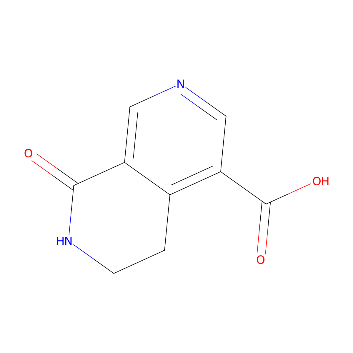 8-Oxo-5,6,7,8-tetrahydro-2,7-naphthyridine-4-carboxylic acid molecular structure, CAS 2092496-07-4