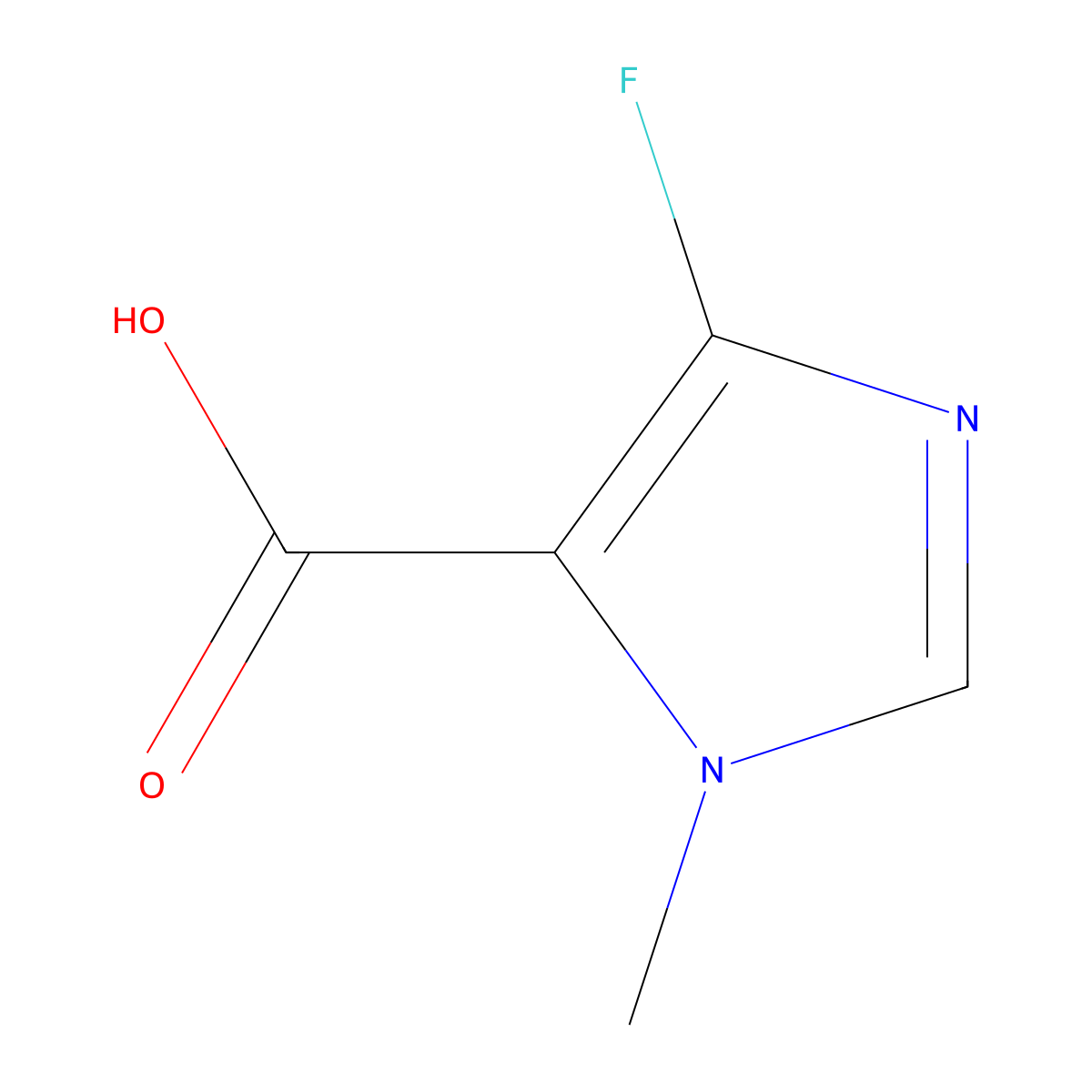 4-Fluoro-1-methyl-1H-imidazole-5-carboxylic acid molecular structure, CAS 2092496-27-8