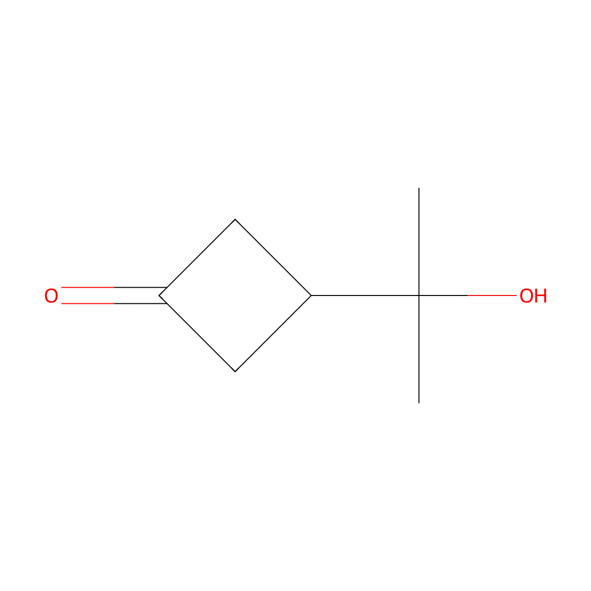 3-(2-Hydroxypropan-2-yl)cyclobutan-1-one molecular structure, CAS 2092496-65-4