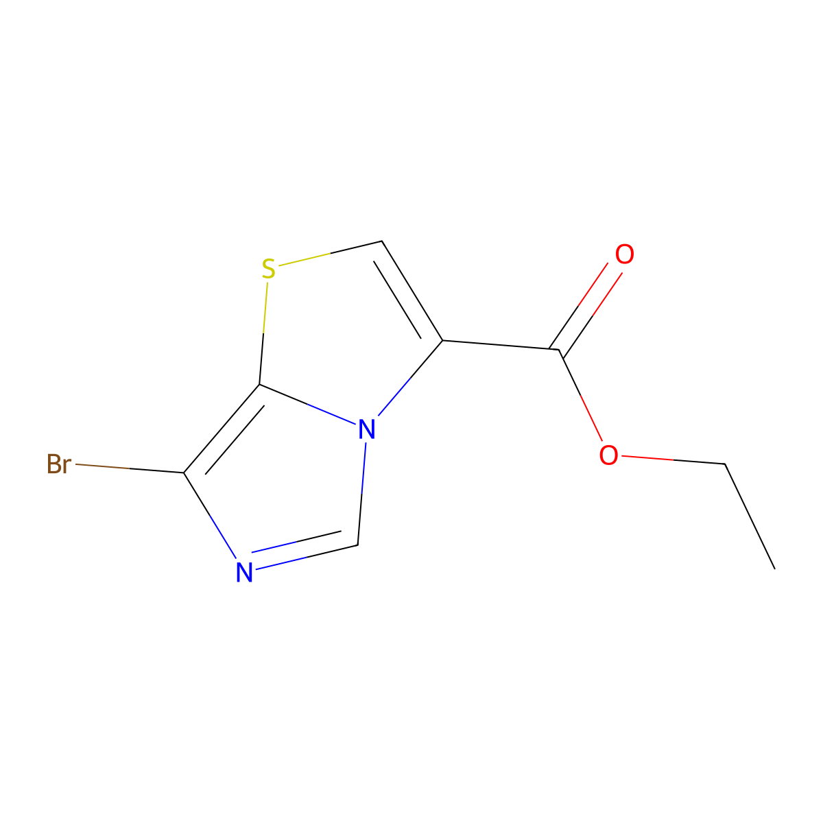 Ethyl 7-bromoimidazo[4,3-b][1,3]thiazole-3-carboxylate molecular structure, CAS 2092499-99-3