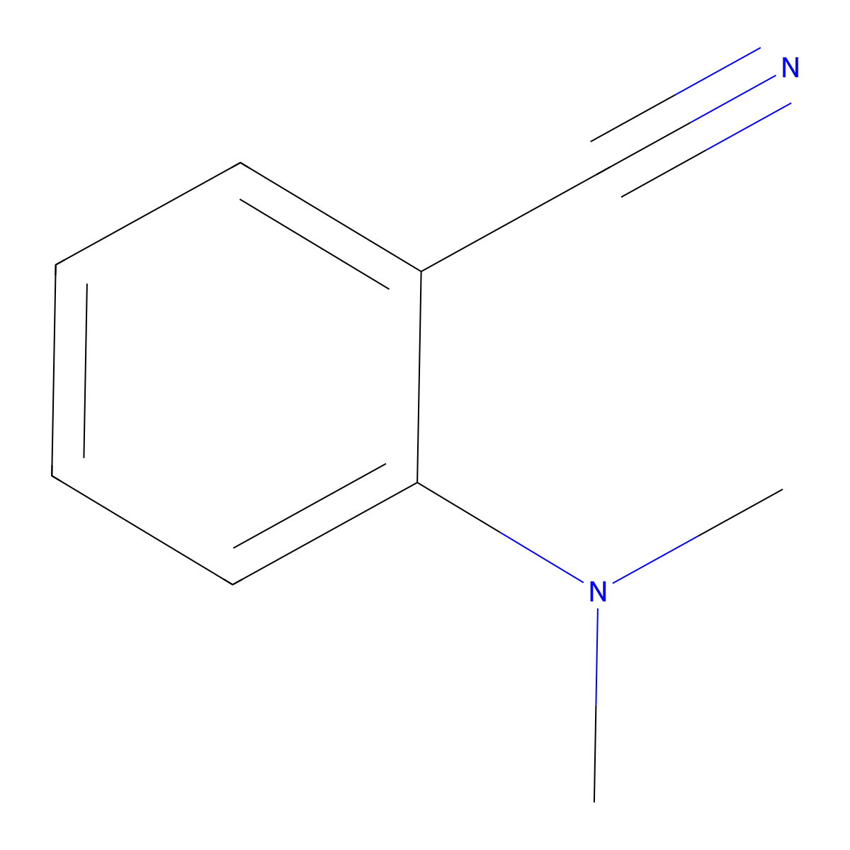 2-(Dimethylamino)benzonitrile molecular structure, CAS 20925-24-0