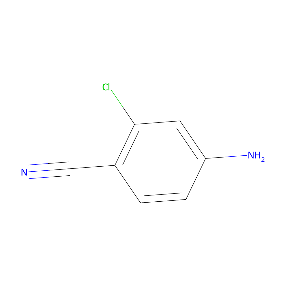 4-Amino-2-chlorobenzonitrile molecular structure, CAS 20925-27-3
