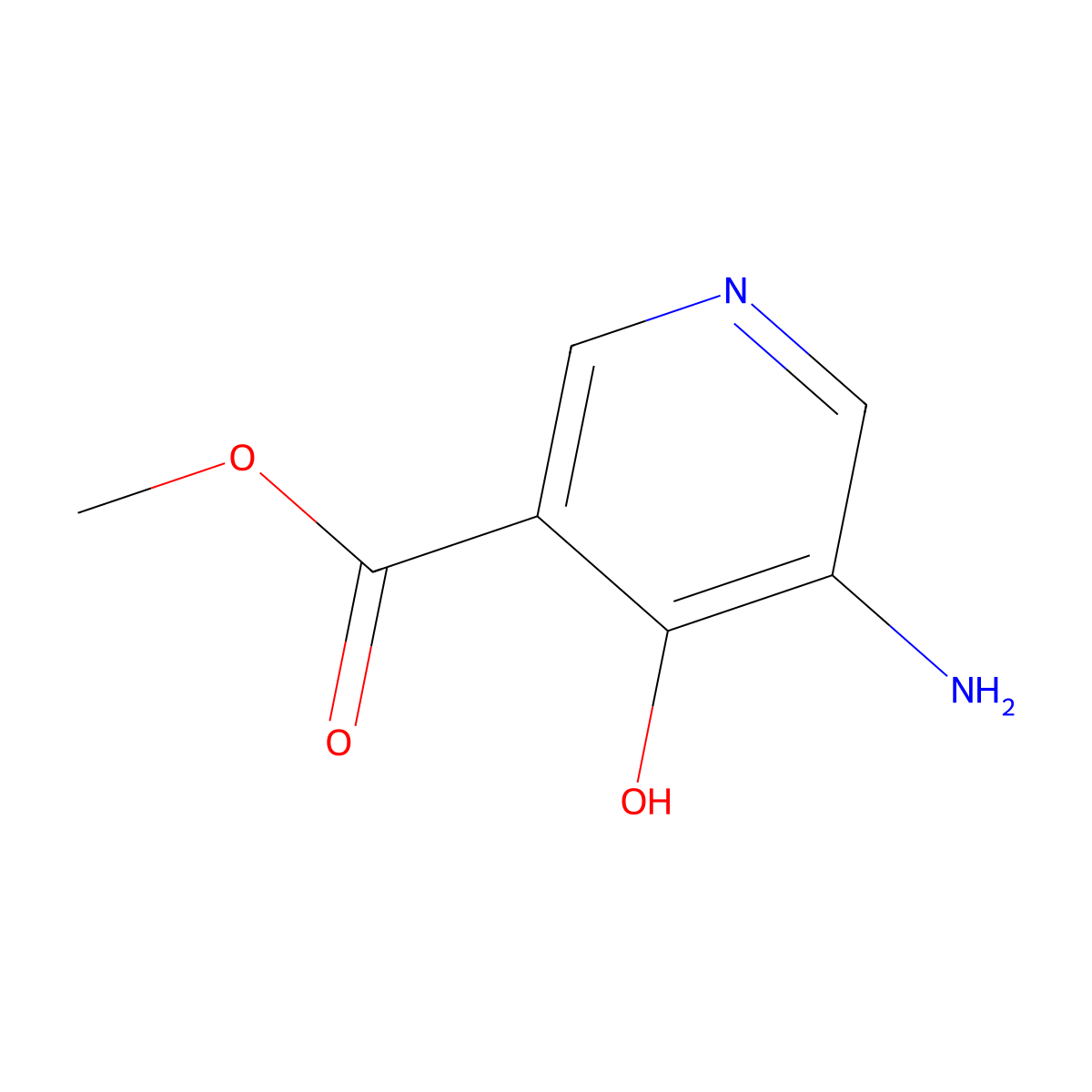 Methyl 5-amino-4-hydroxynicotinate molecular structure, CAS 2092500-23-5