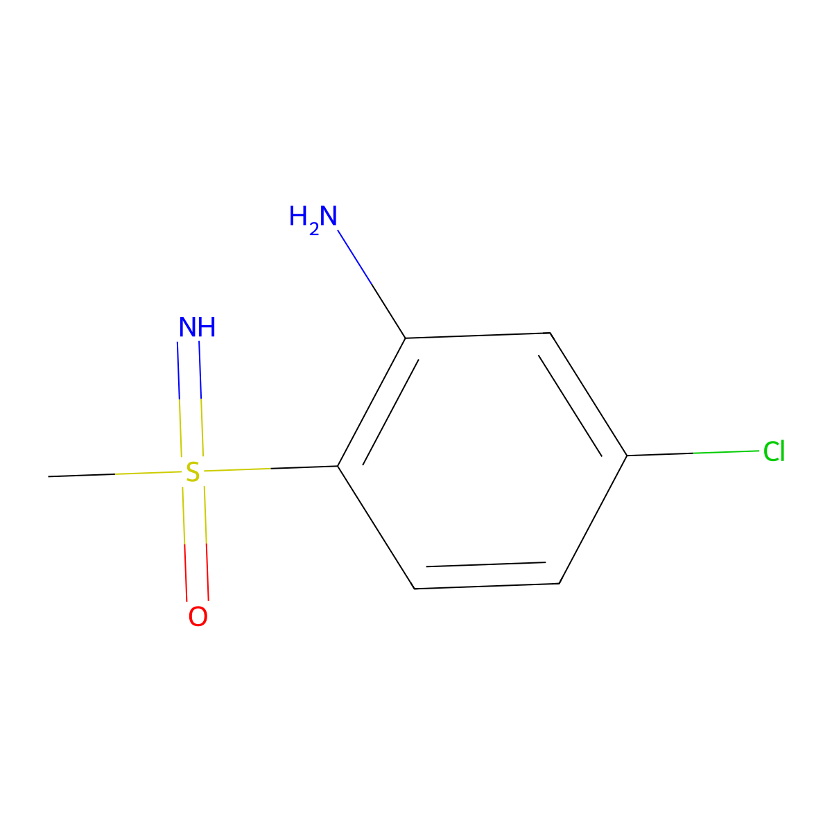 (2-Amino-4-chlorophenyl)(imino)methyl-lambda6-sulfanone molecular structure, CAS 2092502-78-6