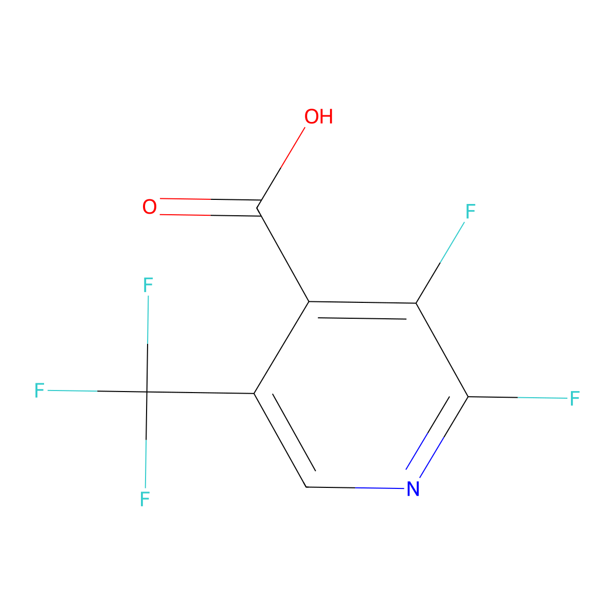 2,3-Difluoro-5-(trifluoromethyl)isonicotinic acid molecular structure, CAS 2092503-17-6